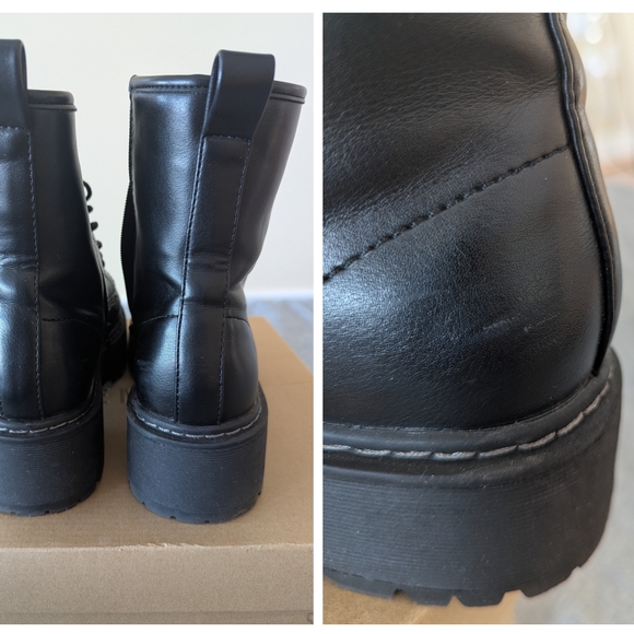Steve Madden Women's Black Combat Boots - Picture 5 of 9